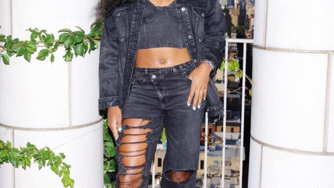 Coco-Gauff-Slays-in-a-Denim-Outfit-at-American-Eagle-Event
